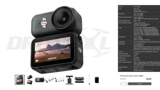 DJI osmo nano funkcijas