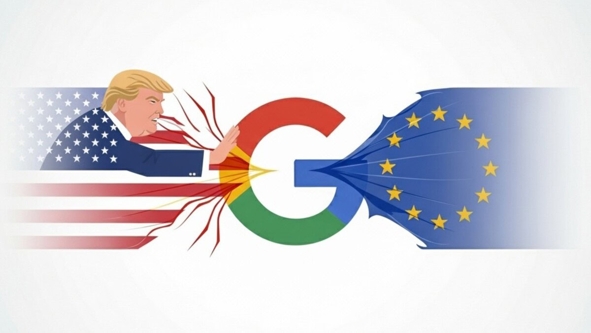 Trumps apdraud ES ar jauniem tarifiem salīdzinājumā ar Google konkurences naudas sodu