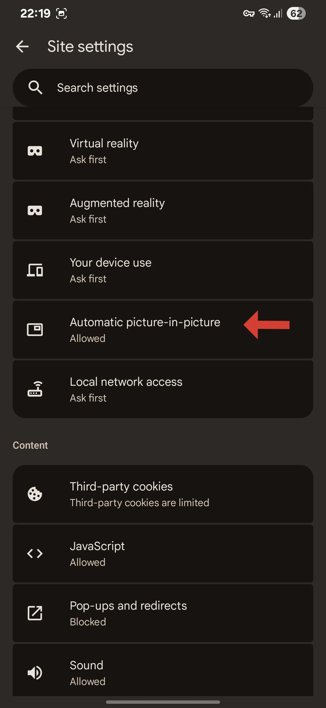 Google Chrome Android automātiskā bilde attēlā noplūde 2