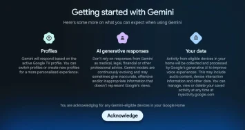 Google Gemini AI Sony Google TV izlaišana 3