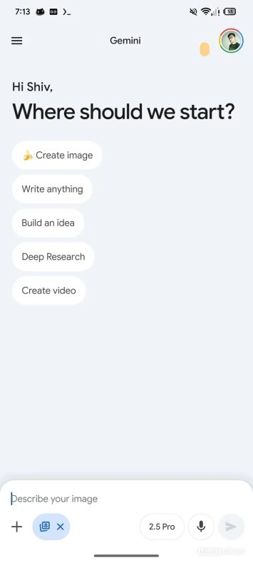 gemini app nano banānu mērogs