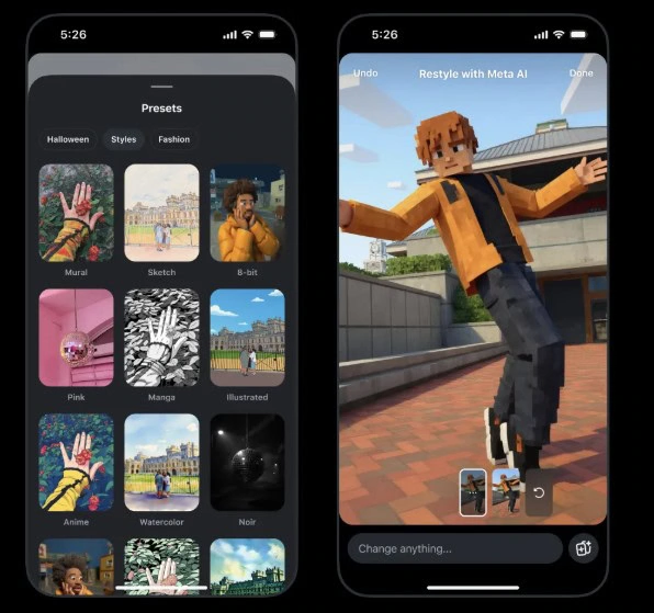 Instagram AI iepriekš iestata stāstus