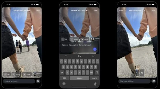 Instagram AI noņem objektus