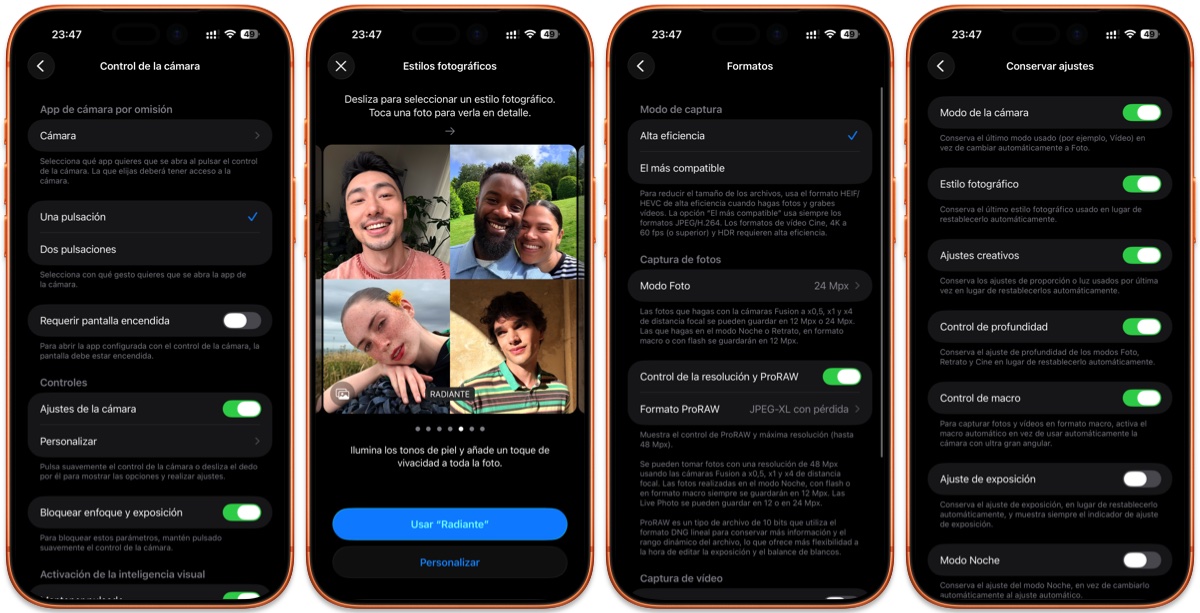 iPhone fotoattēlu iestatījumi