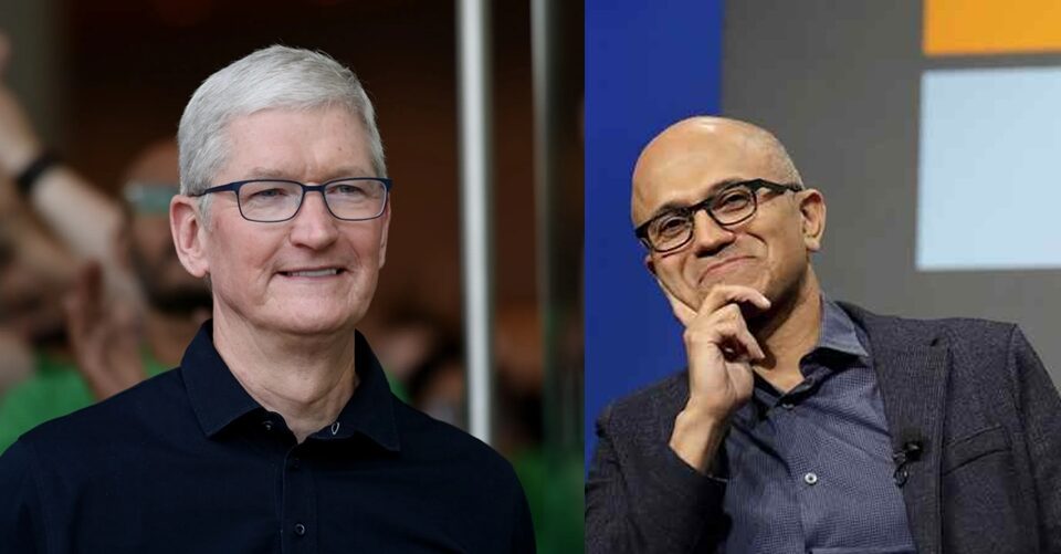 Apple un Microsoft katrs sasniedz 4 triljonu dolāru lielu tirgus ierobežojumu, kas atpaliek no Nvidia pārsvaru 4,6 triljonu dolāru apmērā