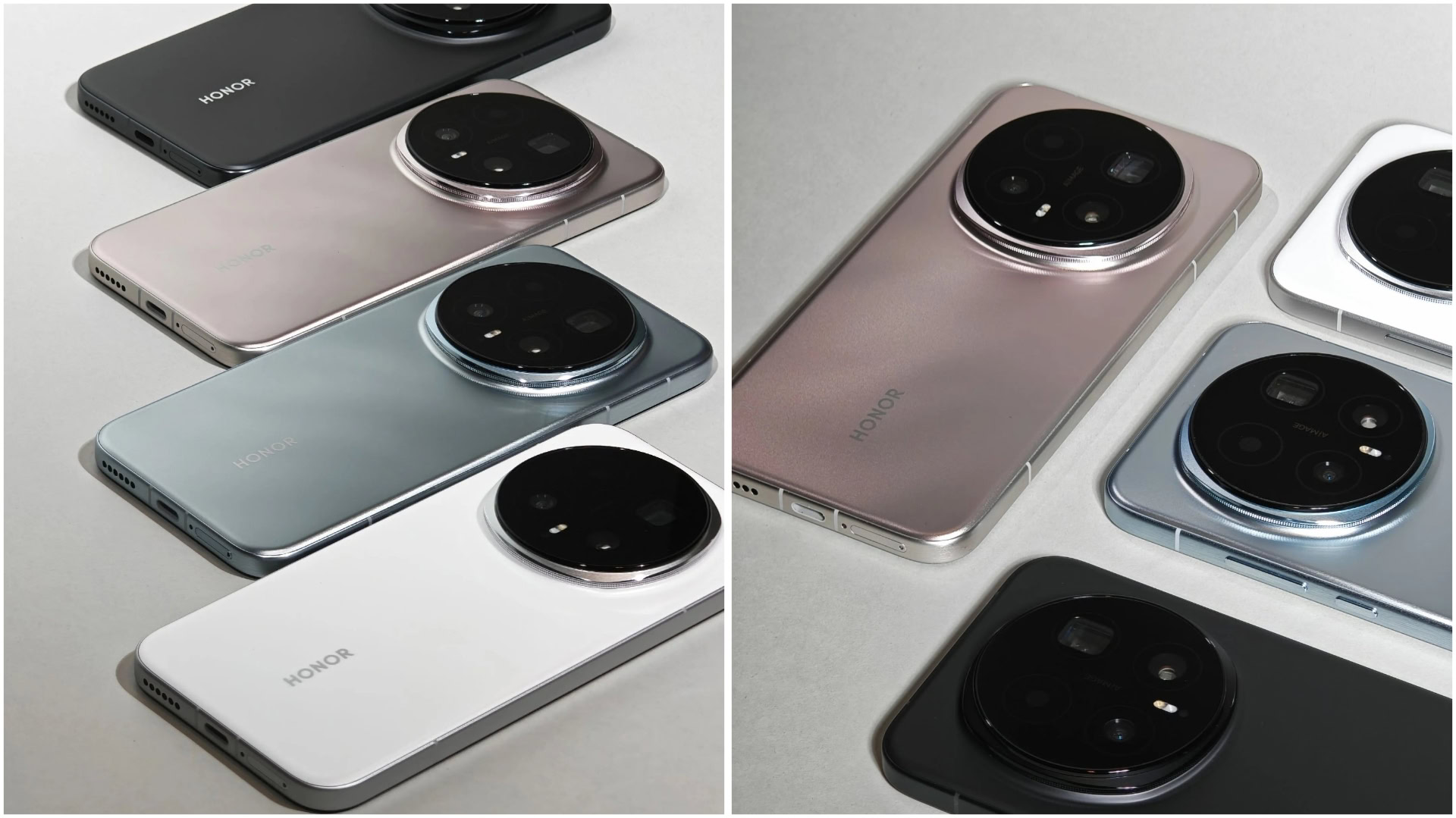 Vispirms apskatiet Honor Magic8 Pro Colors: Sniega baltu, debeszilu zilu un vairāk