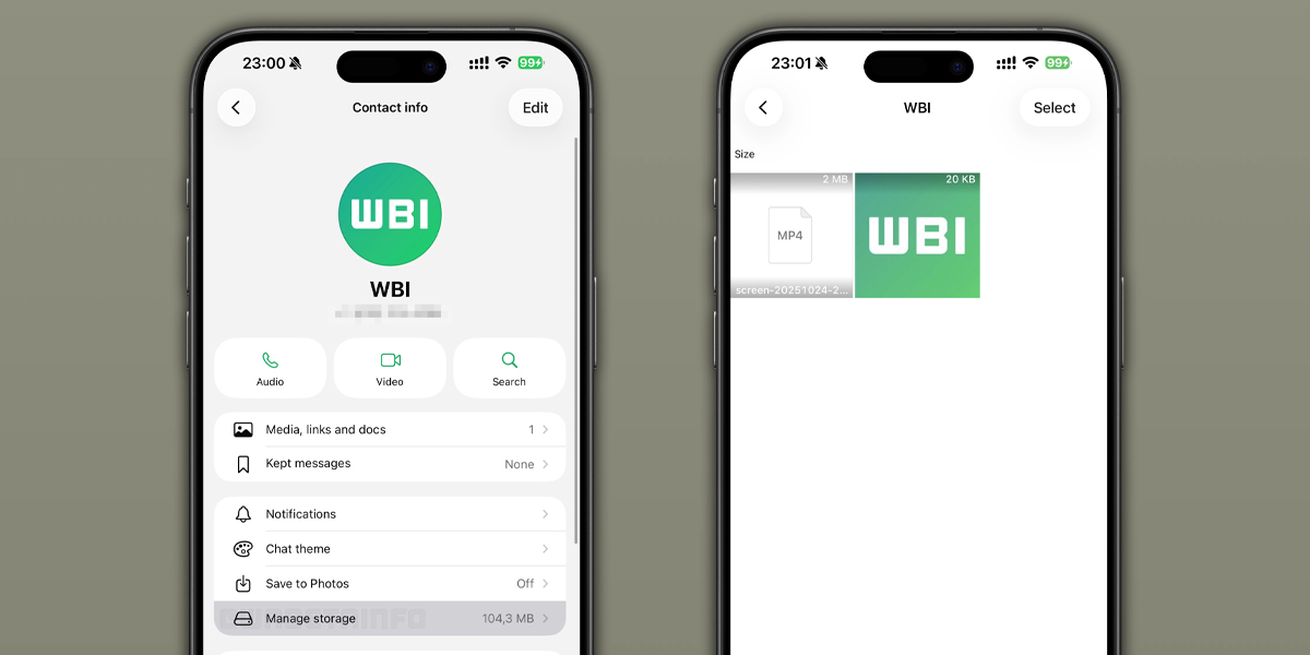 WhatsApp pārveido krātuves pārvaldību savā jaunajā beta versijā