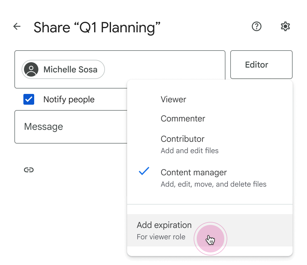 Google diska kopīgotā derīguma termiņš 1
