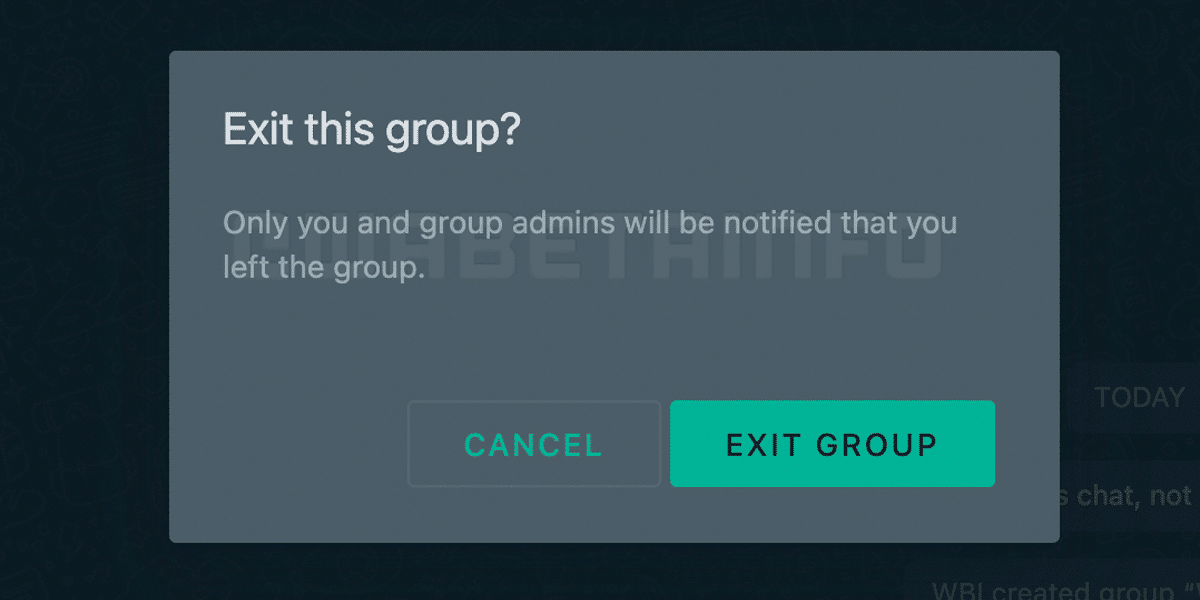 Izejiet un atkārtoti ievadiet WhatsApp grupu