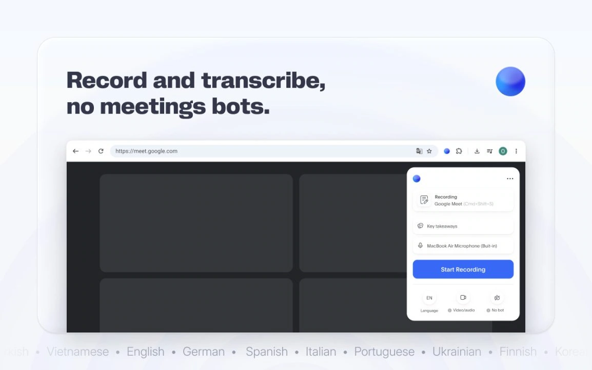 Tiešsaistes sapulču ierakstīšanas rīki Google Meet un Android ierīcēm.