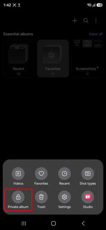 Samsung galerijas privātais albums One UI 8 5 2
