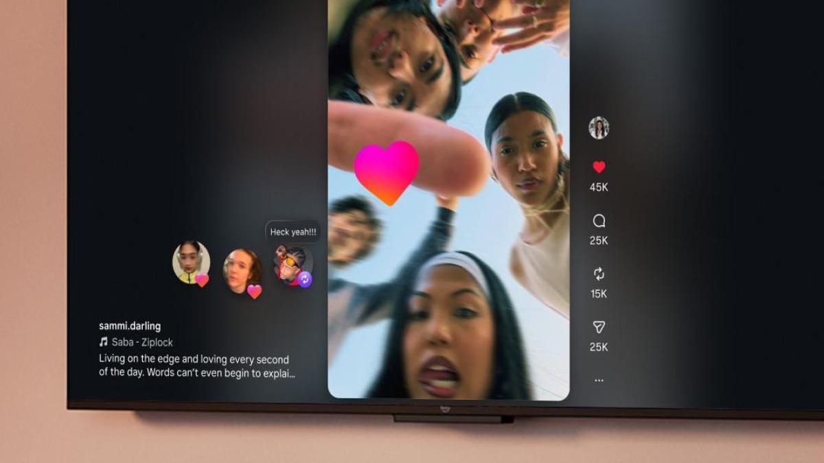 Instagram Reels aplikācija televizorā
