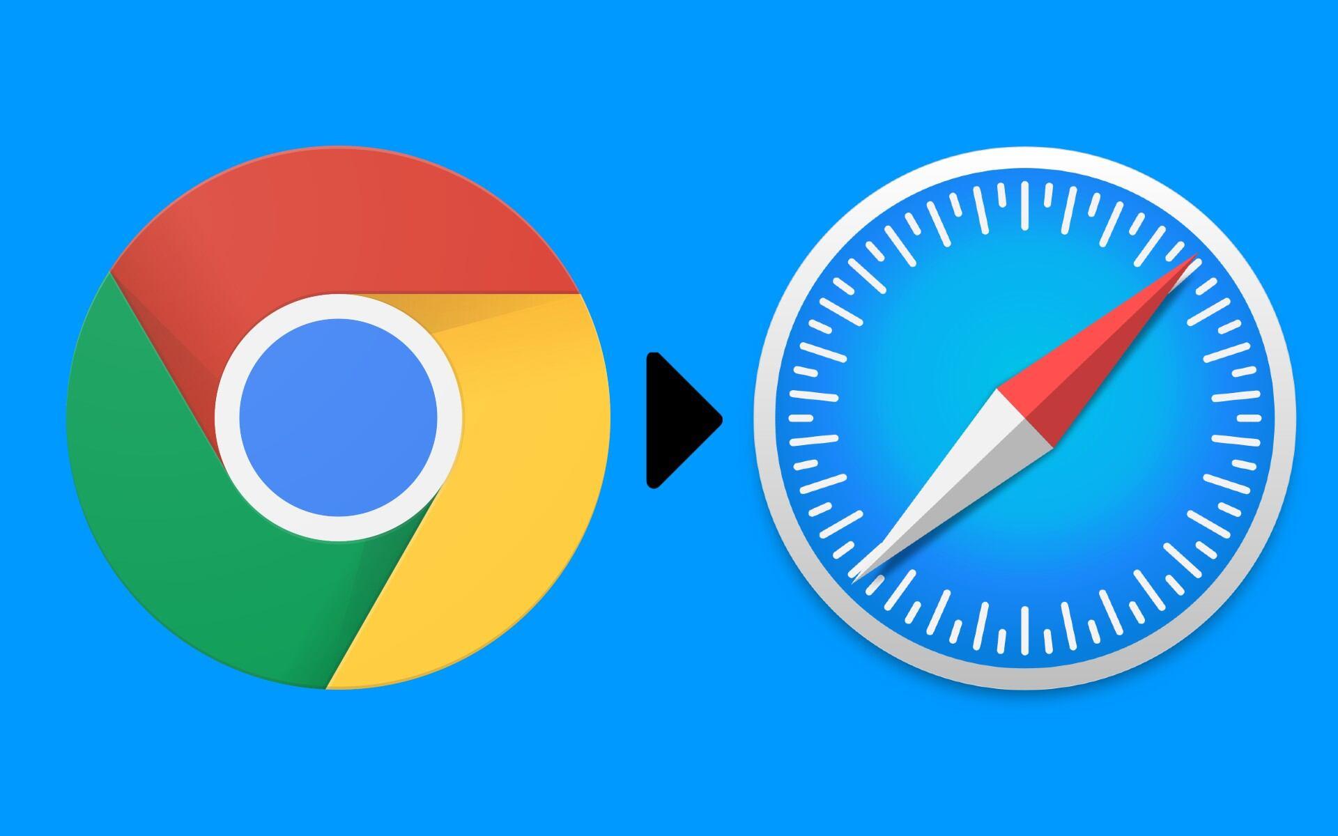 Dati tiek importēti no Safari pārlūkprogrammā Chrome iPhone tālrunī