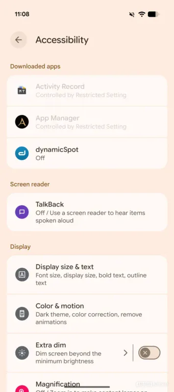 Android papildu aizsardzības režīma ierobežojumi ir atspējoti
