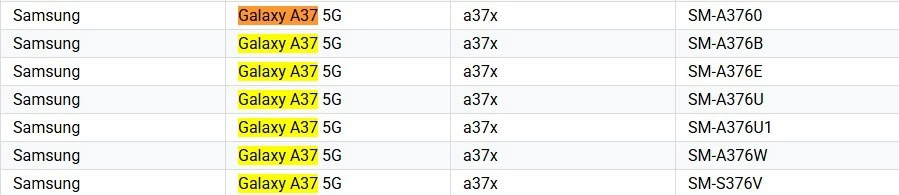 Galaxy A37 Google Play Console 3