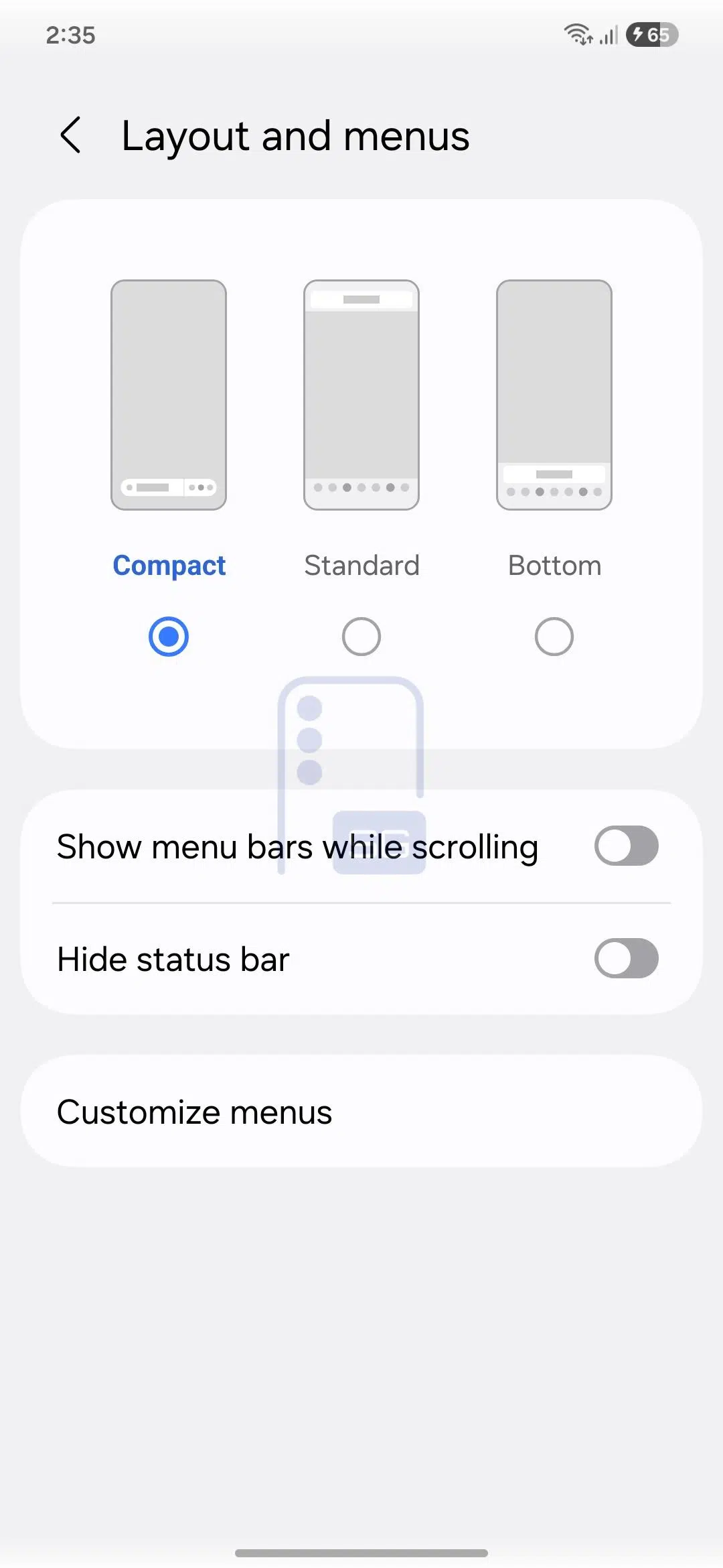 One UI 9 Samsung Internet Compact meklēšanas josla 2