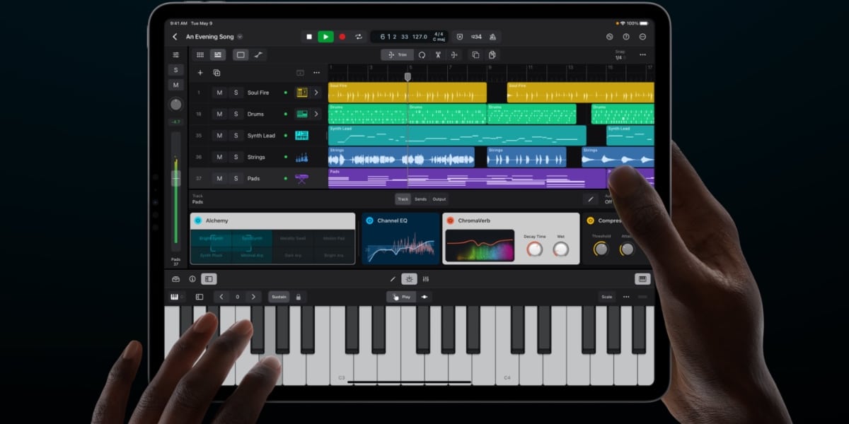 Logic Pro darbam ar iPad