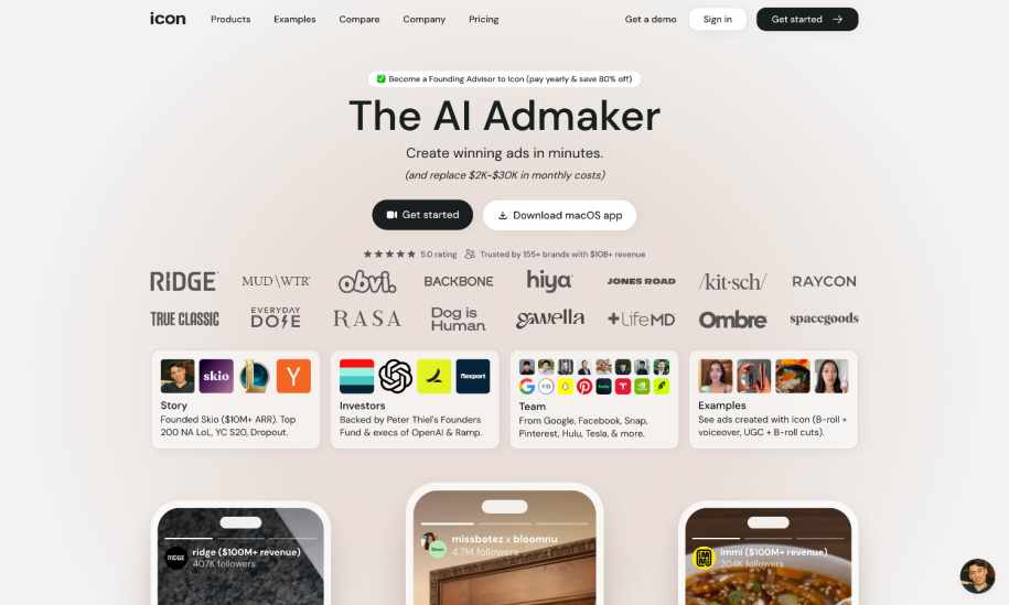 Icon — AI reklāmas palaišana — tiek pārtraukta pēc 12 miljonu dolāru iztērēšanas domēnā Icon.com