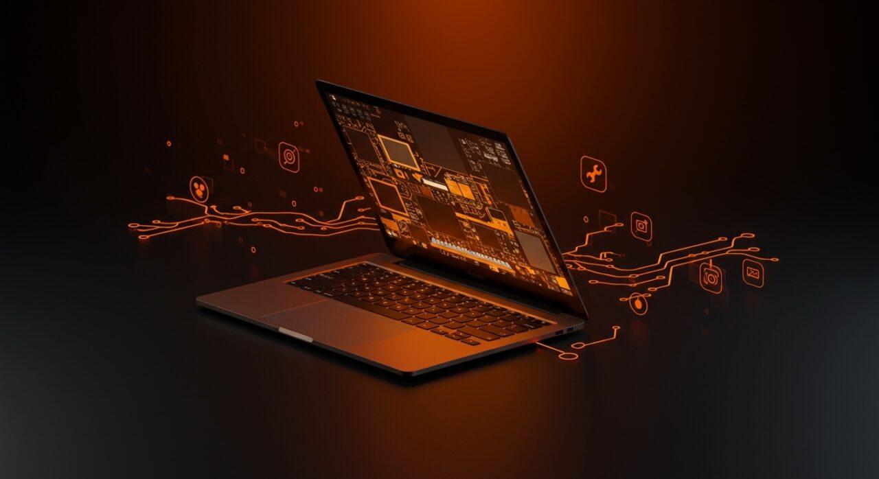 Izjaukts MacBook Neo interjers