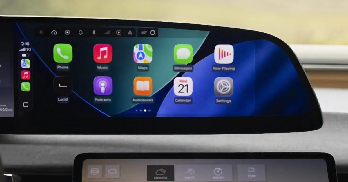 Apple CarPlay un Android Auto savienojamība pakalpojumā Lucid Gravity Lucid Gravity ar Apple CarPlay un Android Auto savienojumu