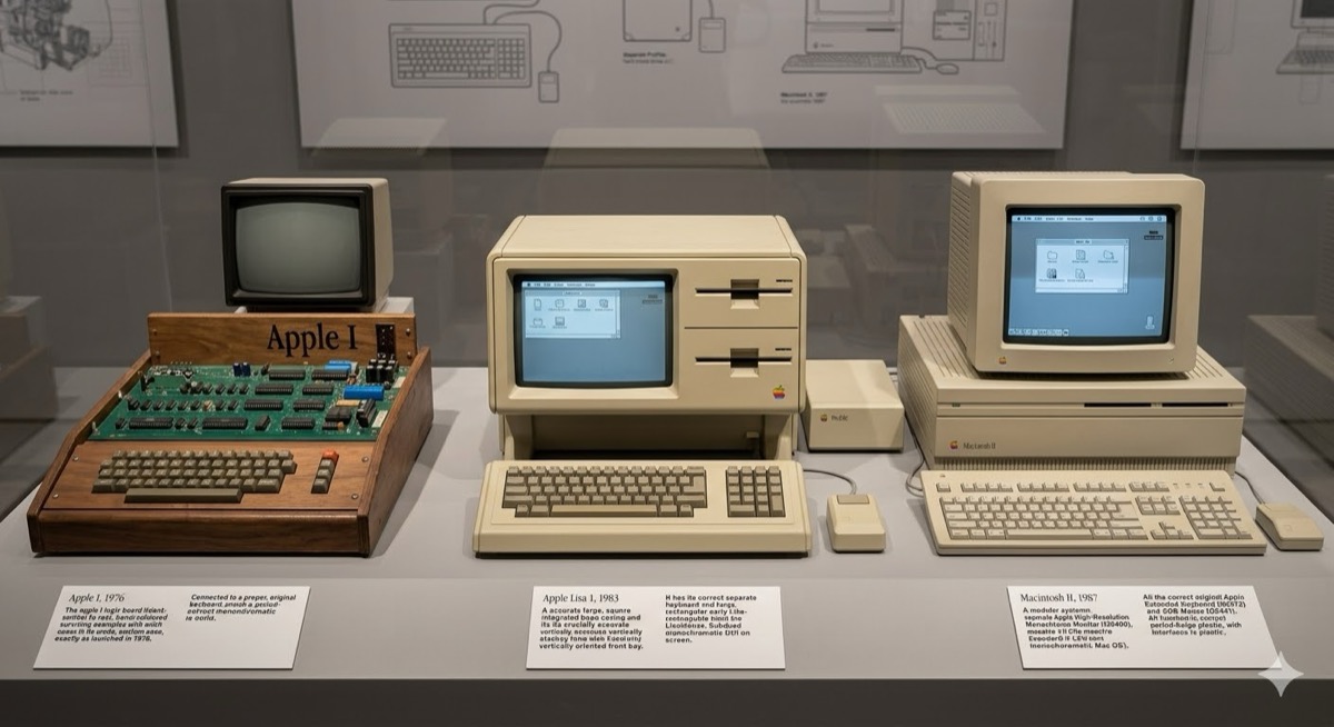 Apple I Lisa un Macintosh II