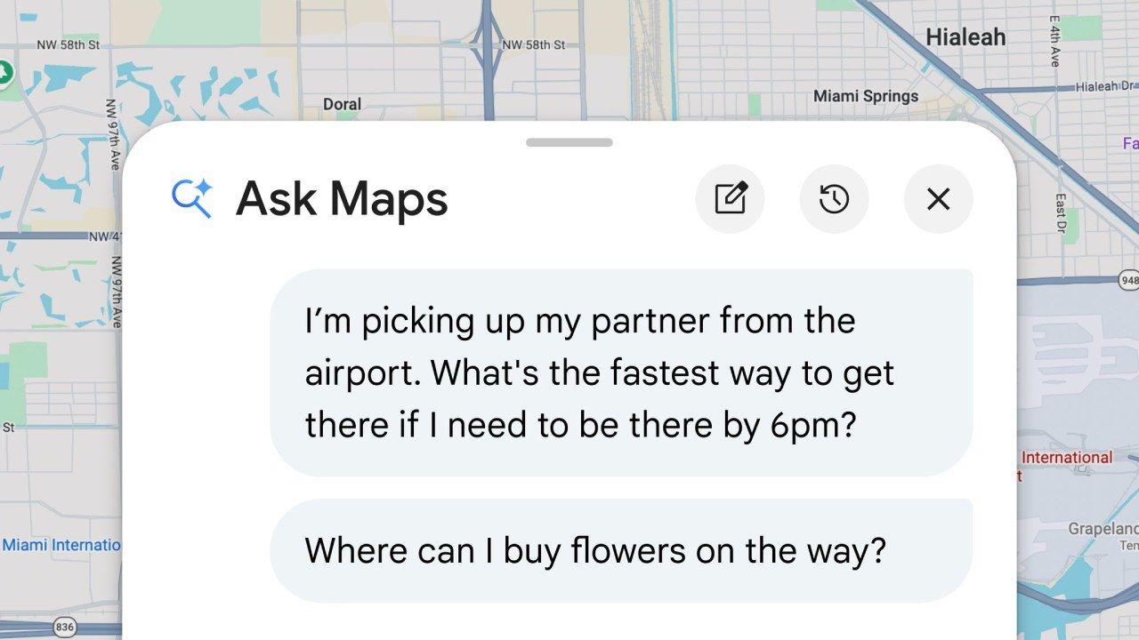 Google Maps Jautājiet Maps visaptverošai navigācijai