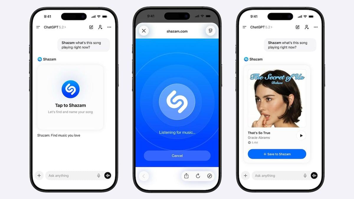 Shazam ir pieejams ChatGPT: šādi tas maina veidu, kā jūs atklājat mūziku