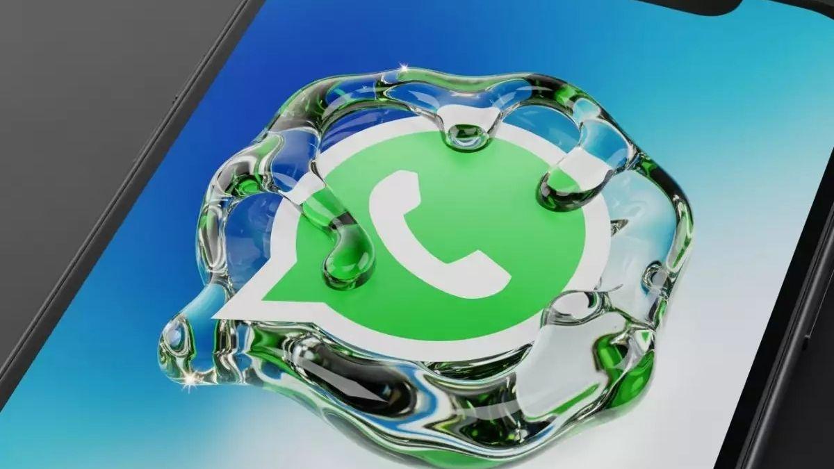 Peldošā apakšējā josla WhatsApp šķidrajā stiklā