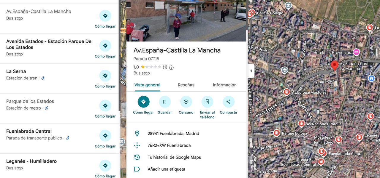 Autobusu atrašanās vieta reāllaikā pakalpojumā Google Maps