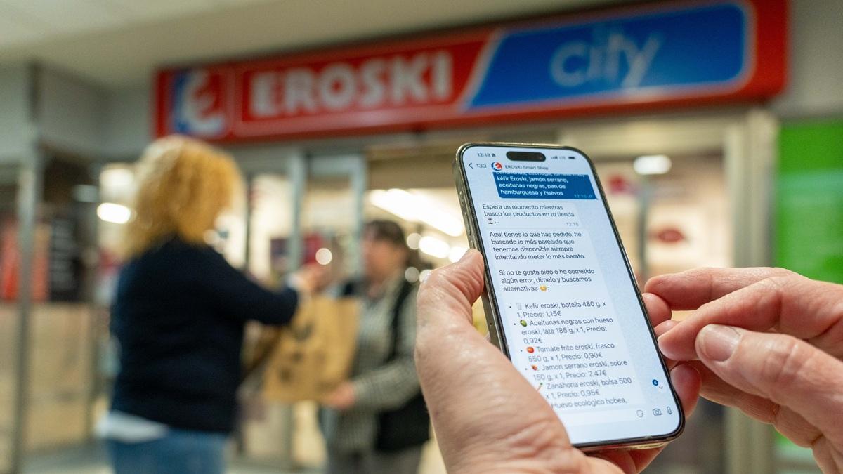 Eroski ļaus jums veikt pirkumus, izmantojot WhatsApp ar AI un īpaši ātru piegādi