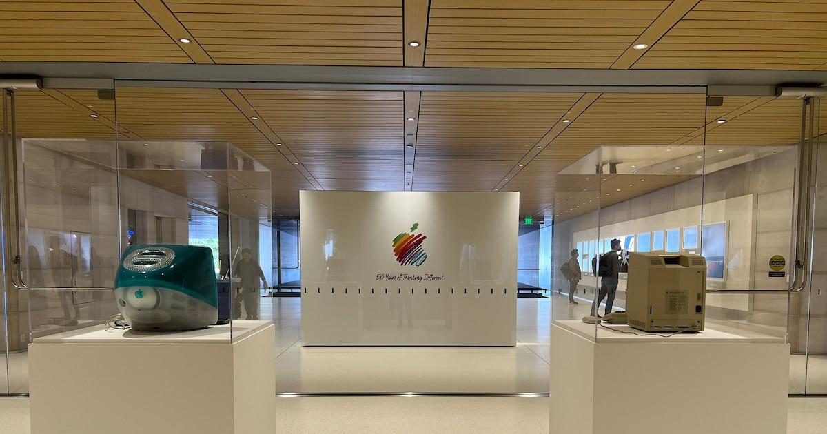 Šī ir Apple 50 gadu jubilejas izstāde Apple Park