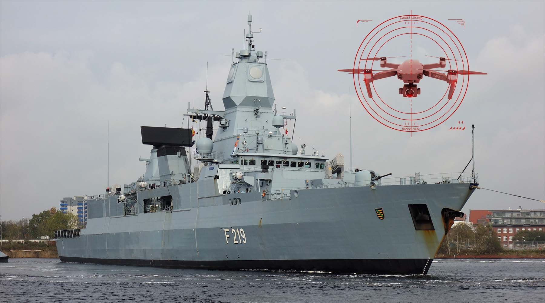 Vācijas flotes kuģis Norvēģijā notrieca nekaitīgu dronu