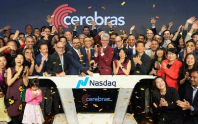Cerebras Nasdaq IPO debitē par 89%, sasniedzot 106 miljardu dolāru vērtību mākslīgā intelekta trakuma laikā