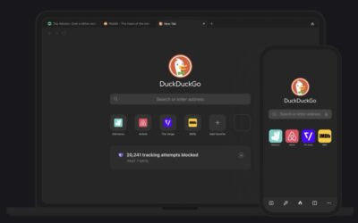 Google AI reklāmas uzlabo DuckDuckGo lejupielādes iPhone tālrunī