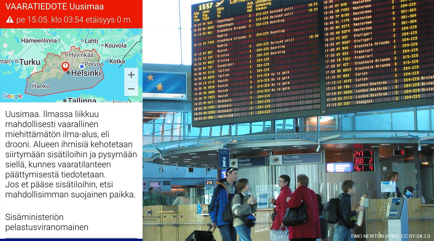 Somijā ir trauksme pēc ziņojumiem par neidentificētu dronu netālu no Helsinkiem
