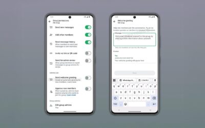 WhatsApp sagatavo automātiskus sveiciena ziņojumus grupās, lai pasūtītu jaunu dalībnieku ierašanos
