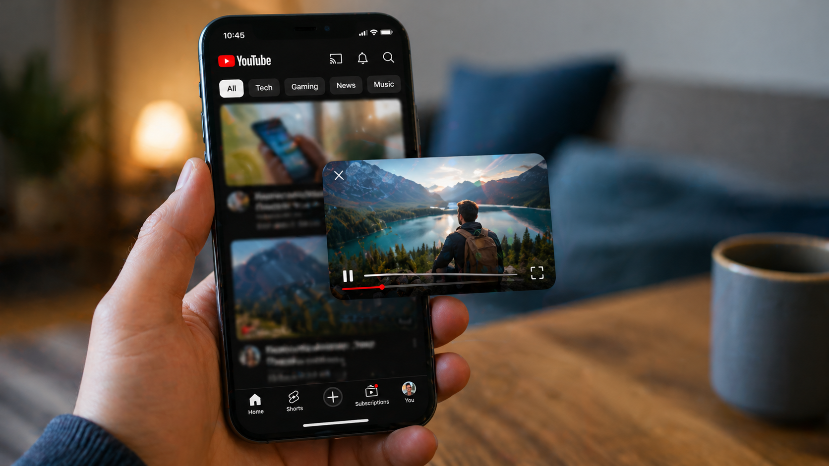 Attēls attēlā iestatīšana pakalpojumā YouTube