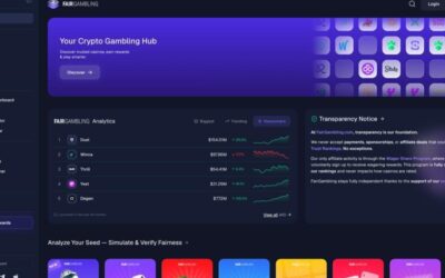 FairGambling izlaiž Crypto Casino apskatu un Analytics platformu ar godīgiem rīkiem un papildu atlīdzībām