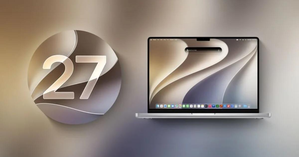 macOS Golden Gate Pro MacBook Pro, kurā darbojas operētājsistēma macOS 27