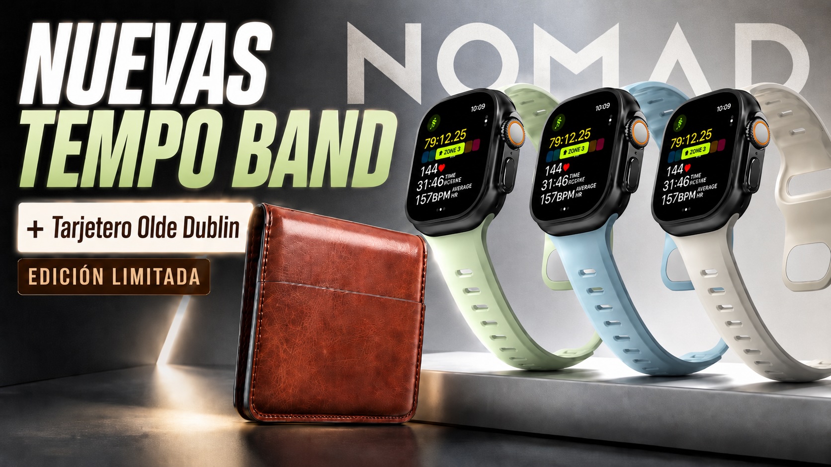 Nomad Tempo Band un Card Wallet Olde Dublin: dizains un kvalitāte vasarai