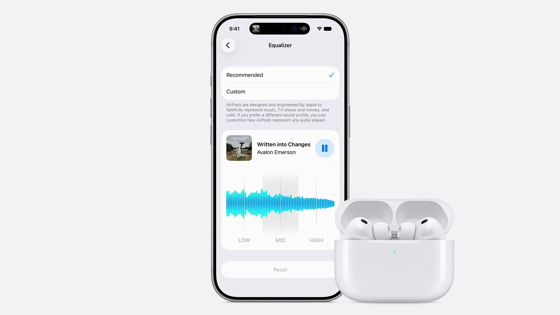 iOS 27 audio iestatījumi Vizuālā ekvalaizera iestatījumi iPhone tālrunī
