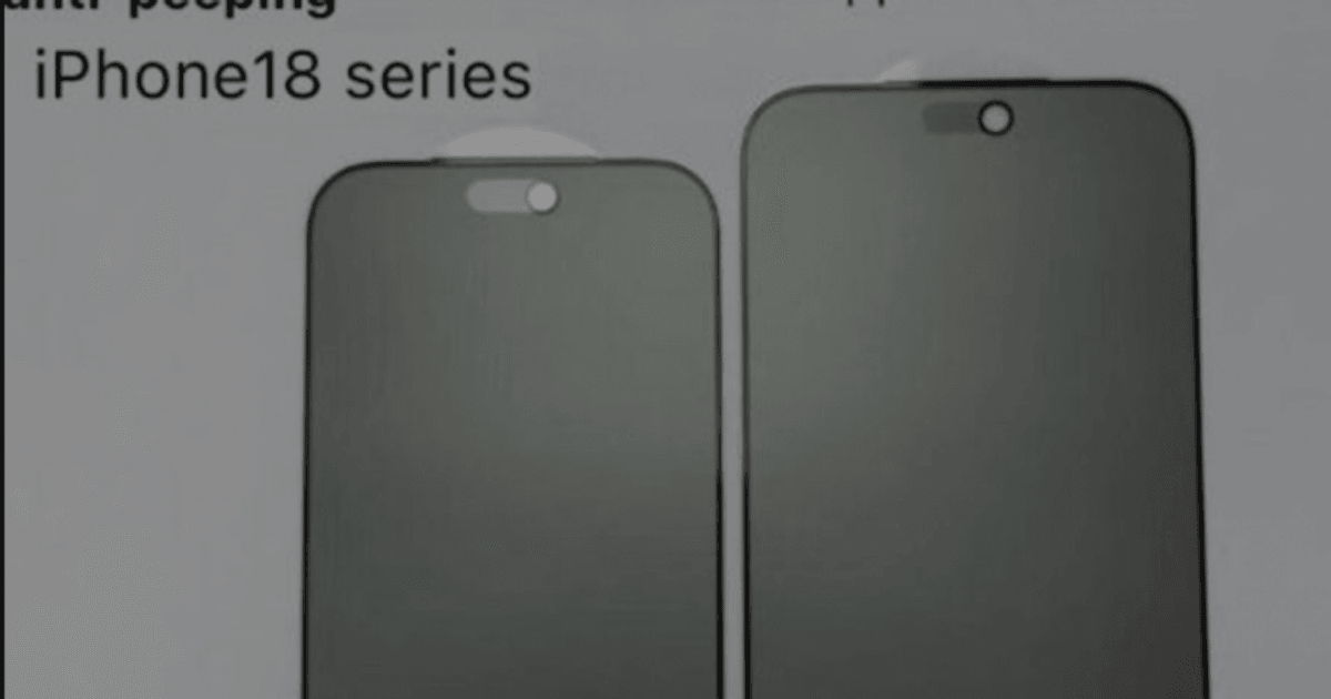Slēptās sejas ID shēma iPhone 18 Pro