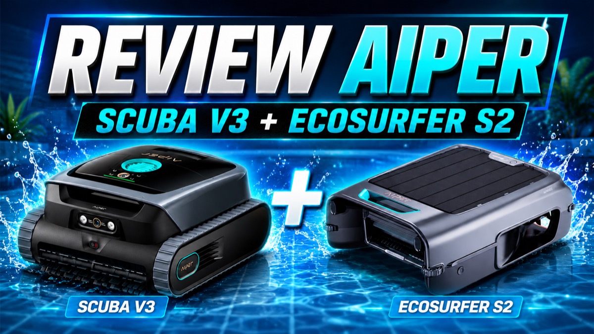 Aiper Scuba V3 + EcoSurfer S2, ideāla kombinācija jūsu baseinam