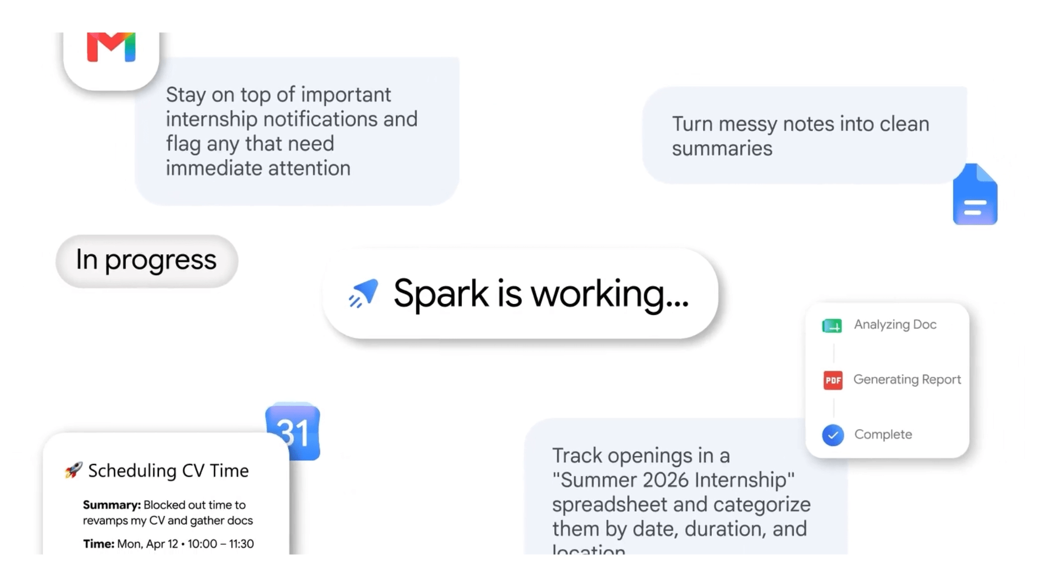 Gemini Spark uzlabotās funkcijas Reāllaika uzraudzība ar Gemini Spark