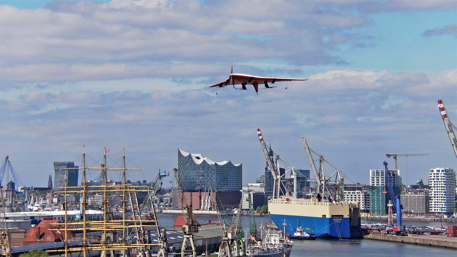 Hamburgas ostas pārvalde izstrādā dronu kā pakalpojuma koncepciju viedākai ostas darbībai