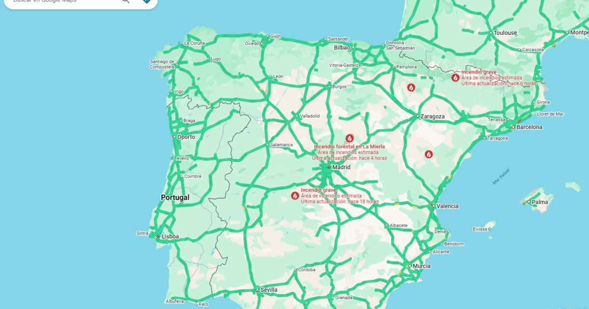 Aktivizējiet Google Maps ugunsgrēkus Uguns slāņa aktivizēšana
