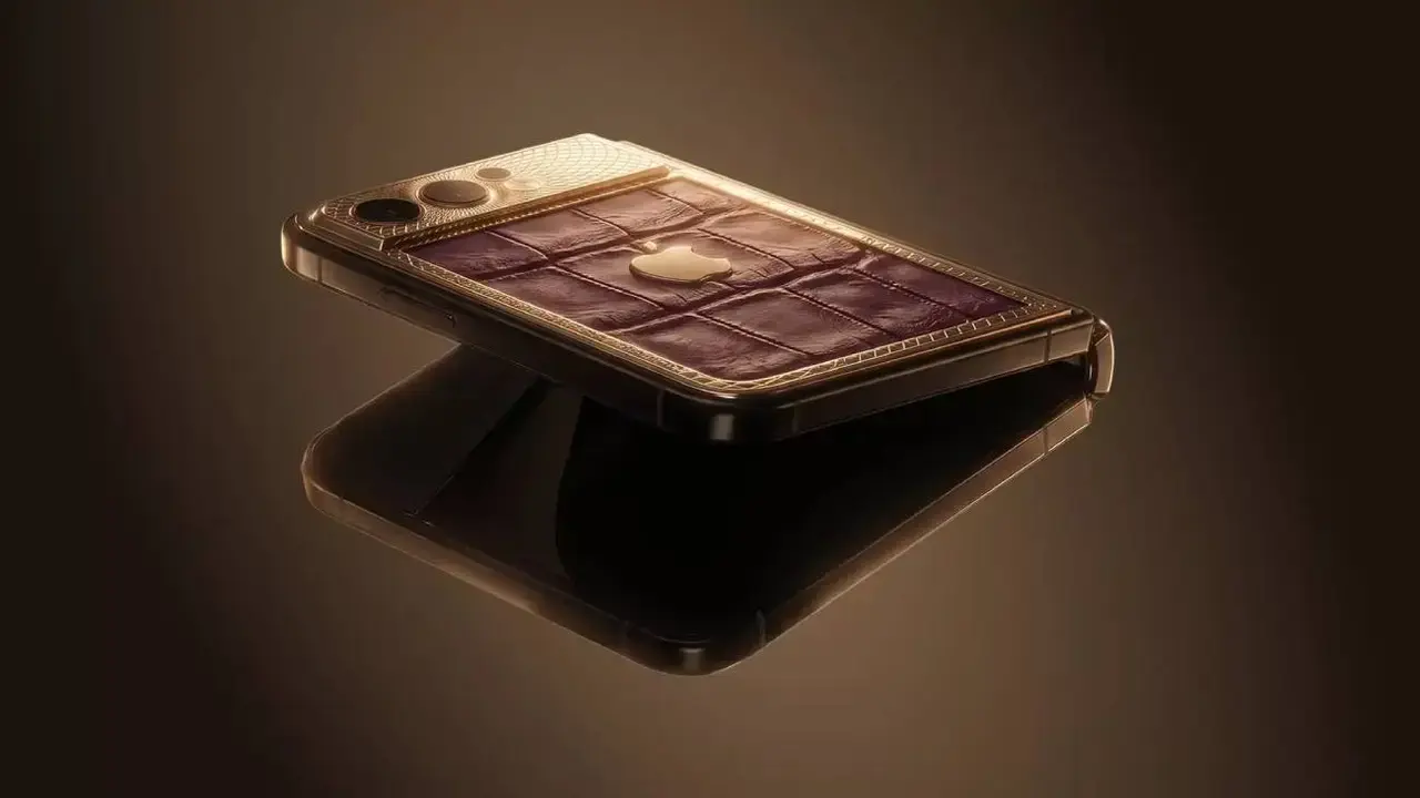 Saliekams iPhone augstākās kvalitātes krāsā Salokāmā iPhone atveidojums