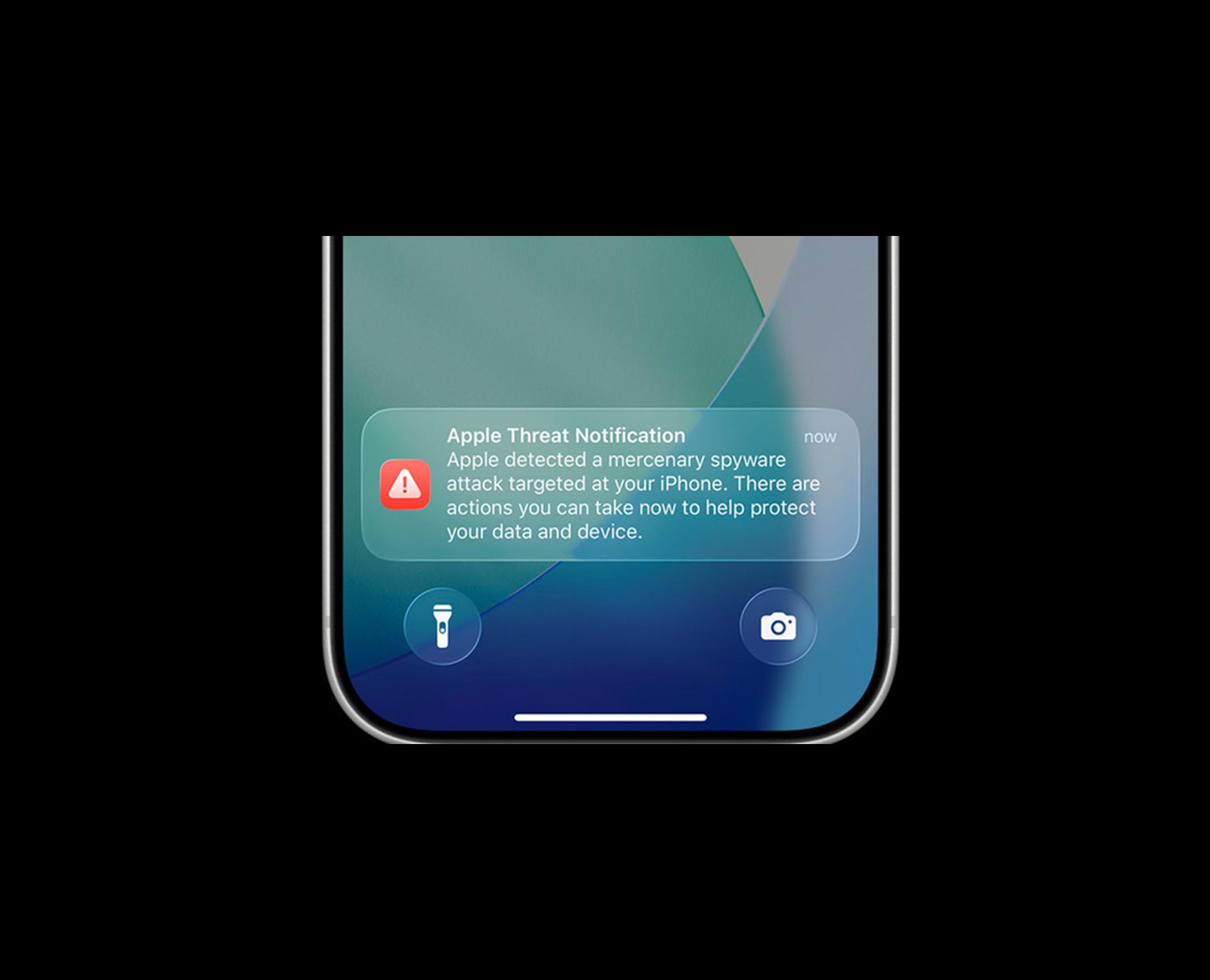 Spiegprogrammatūras brīdinājums iPhone tālrunī Spiegprogrammatūras brīdinājums iPhone tālrunī