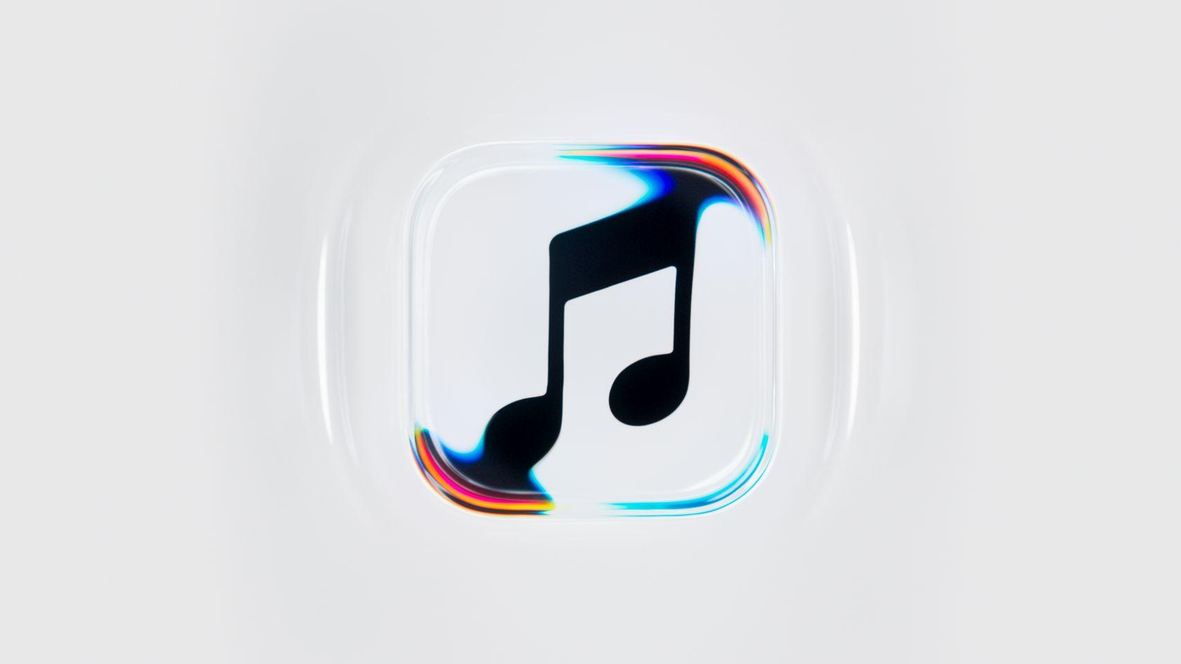 Apple Music jaunais logotips Jauns Apple Music logotips