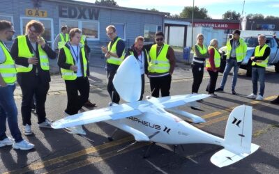 VTOL drons pārbaudīts medicīniskām piegādēm Vācijas Siltas salā